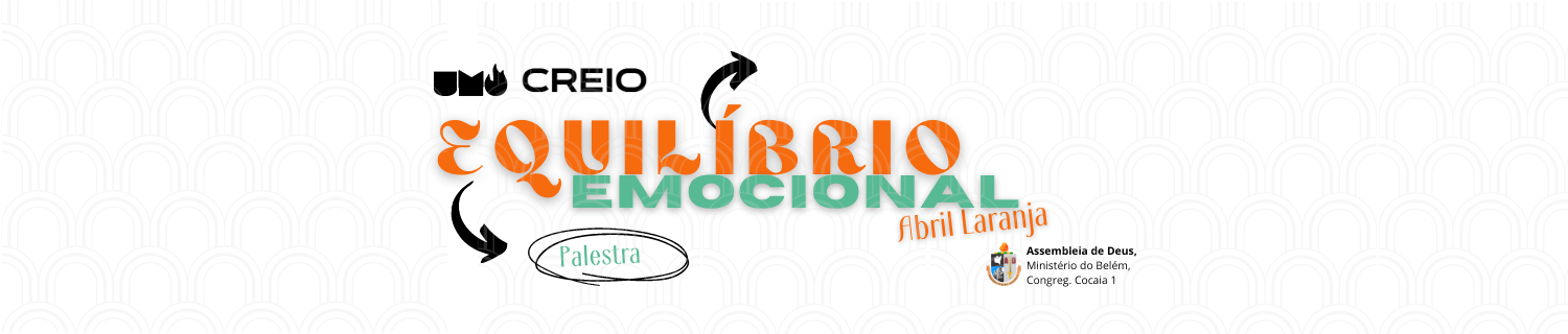 Arte da palestra sobre equilíbrio emocional — Abril Laranja